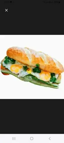 Hình ảnh BÁNH MÌ 2 TRỨNG ĂN CHAY 