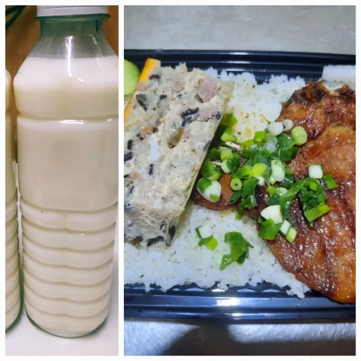 Hình ảnh Sườn chả + sữa gạo ( tặng canh )