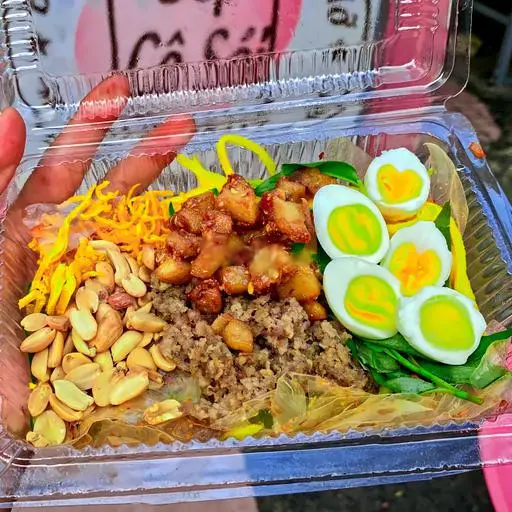 Hình ảnh Bánh tráng thịt băm tóp mỡ