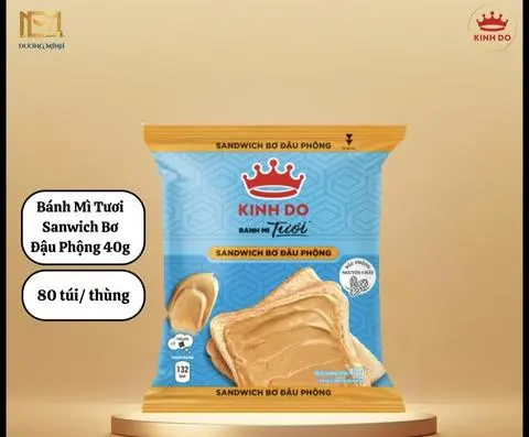 Hình ảnh BÁNH MÌ BƠ ĐẬU PHỘNG ( lốc 10 cái )