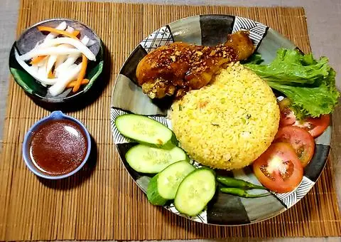 Hình ảnh Combo x2 Cơm Gà Đùi Tỏi  - Tương Tỏi 