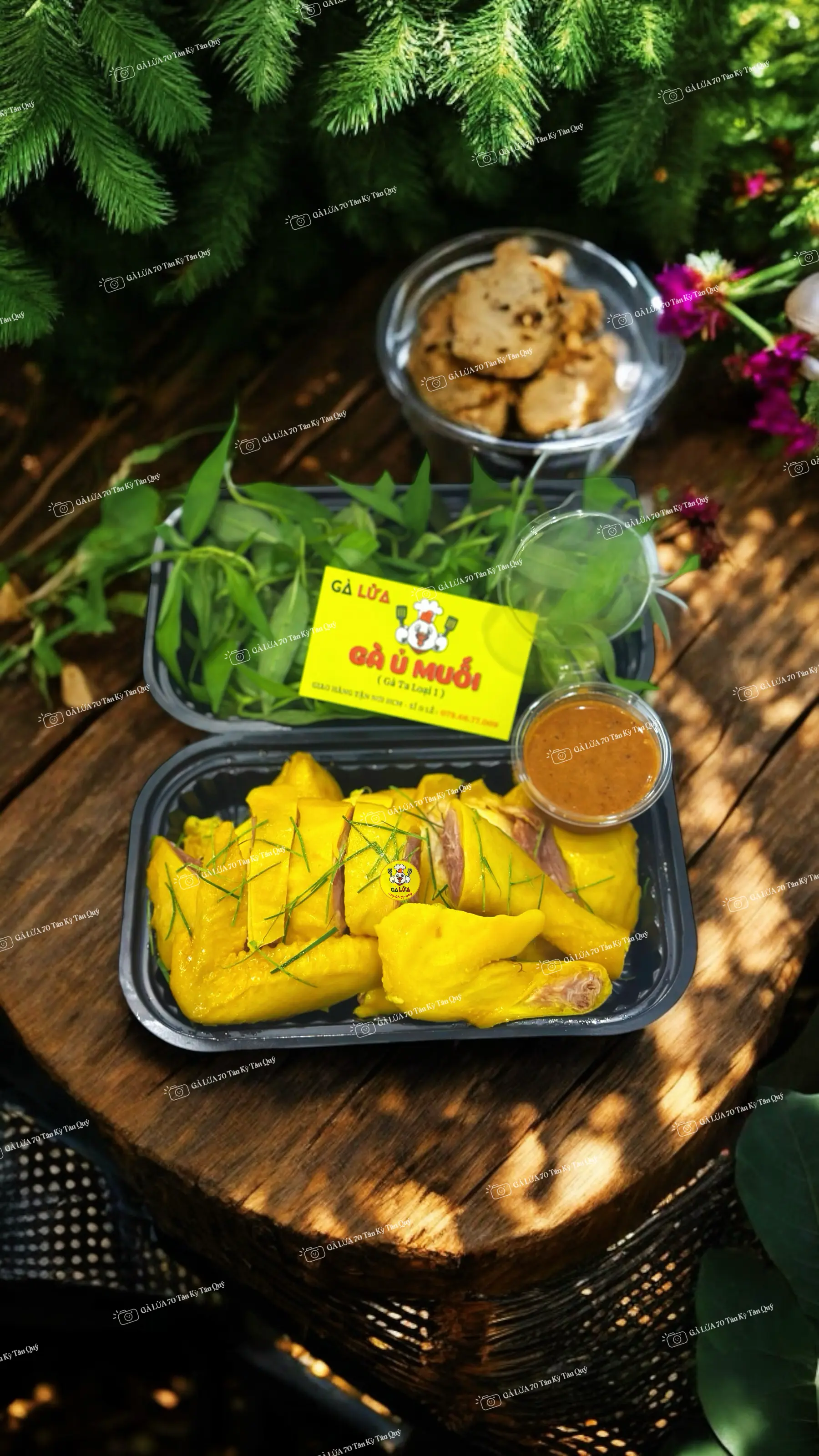 Hình ảnh Gà Mía Ủ Muối Nửa Con (Chặt Sẵn) Ăn Lạnh
