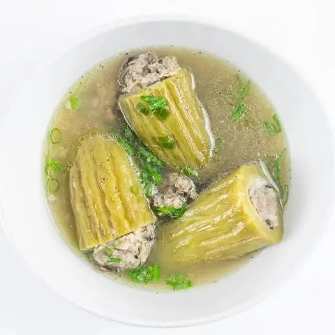 Hình ảnh cơm canh khổ qua