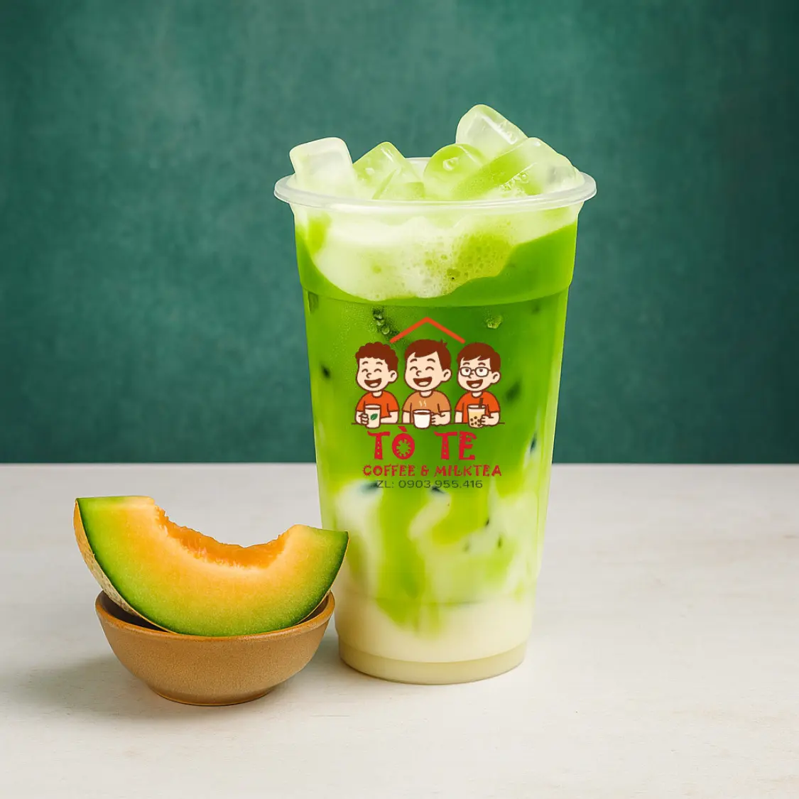 Hình ảnh Matcha Sữa Dưa Lưới 