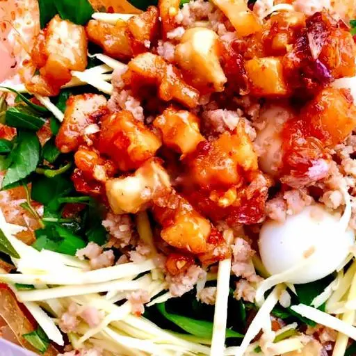 Hình ảnh Bánh tráng trộn tóp mỡ