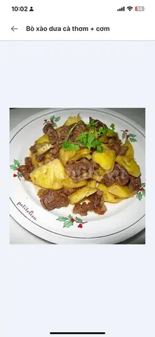 Hình ảnh Heo xào thơm+cơm