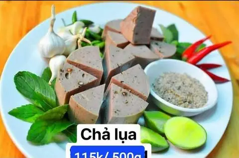 Hình ảnh chả lụa bình định 1 cây 500g