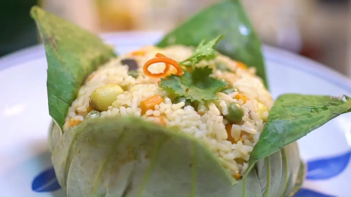 Hình ảnh cơm chiên hạt sen 