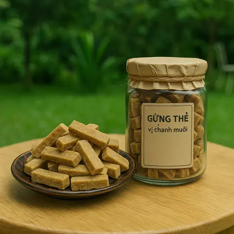 Hình ảnh Gừng Thẻ Vị Chanh Muối Hũ 300g