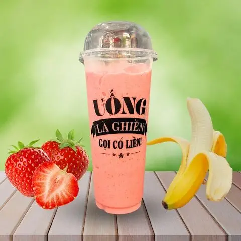 Hình ảnh Sinh tố Dâu + Chuối