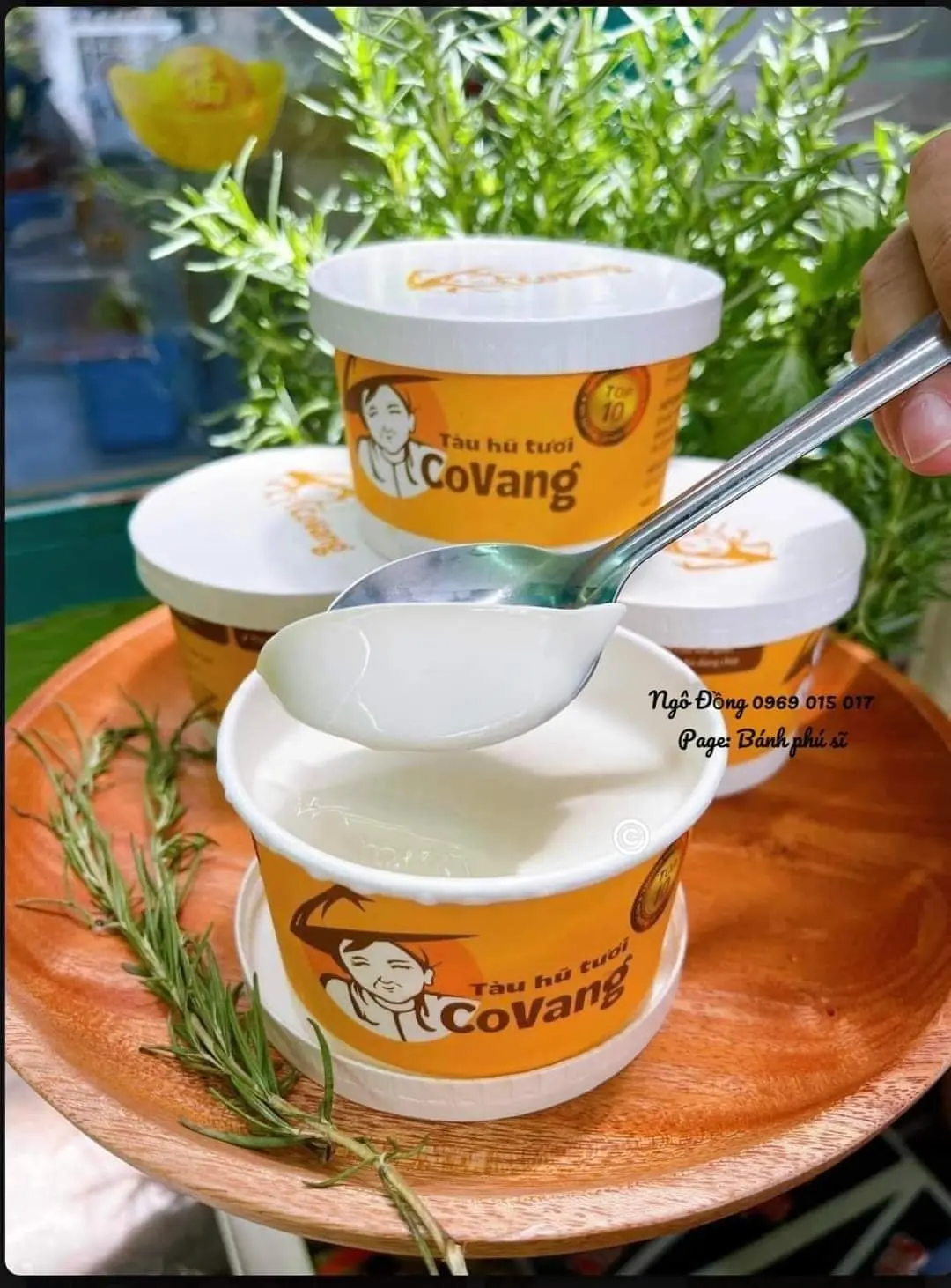 Hình ảnh tàu hũ cô vang 5 hộp loại 180ml