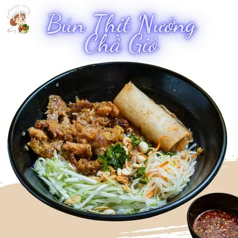 Hình ảnh Bún Thịt Nướng + Chả Giò