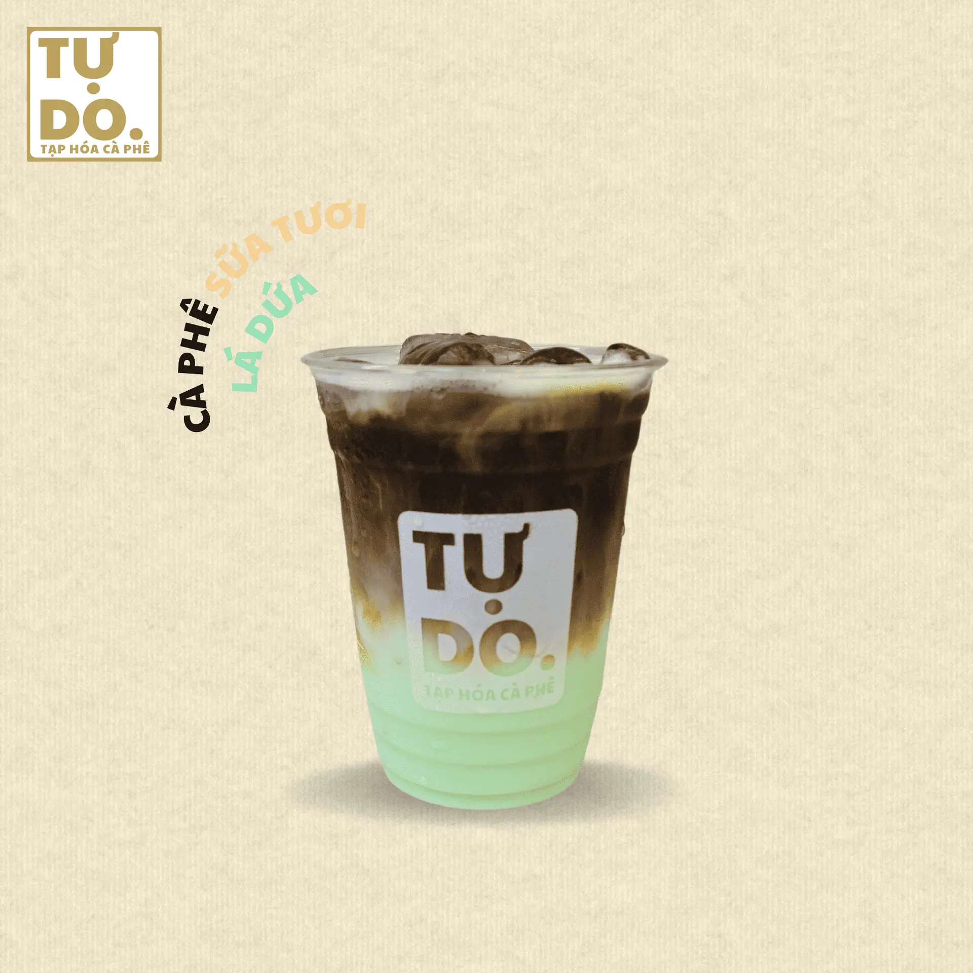 Hình ảnh Cà phê sữa tươi lá dứa