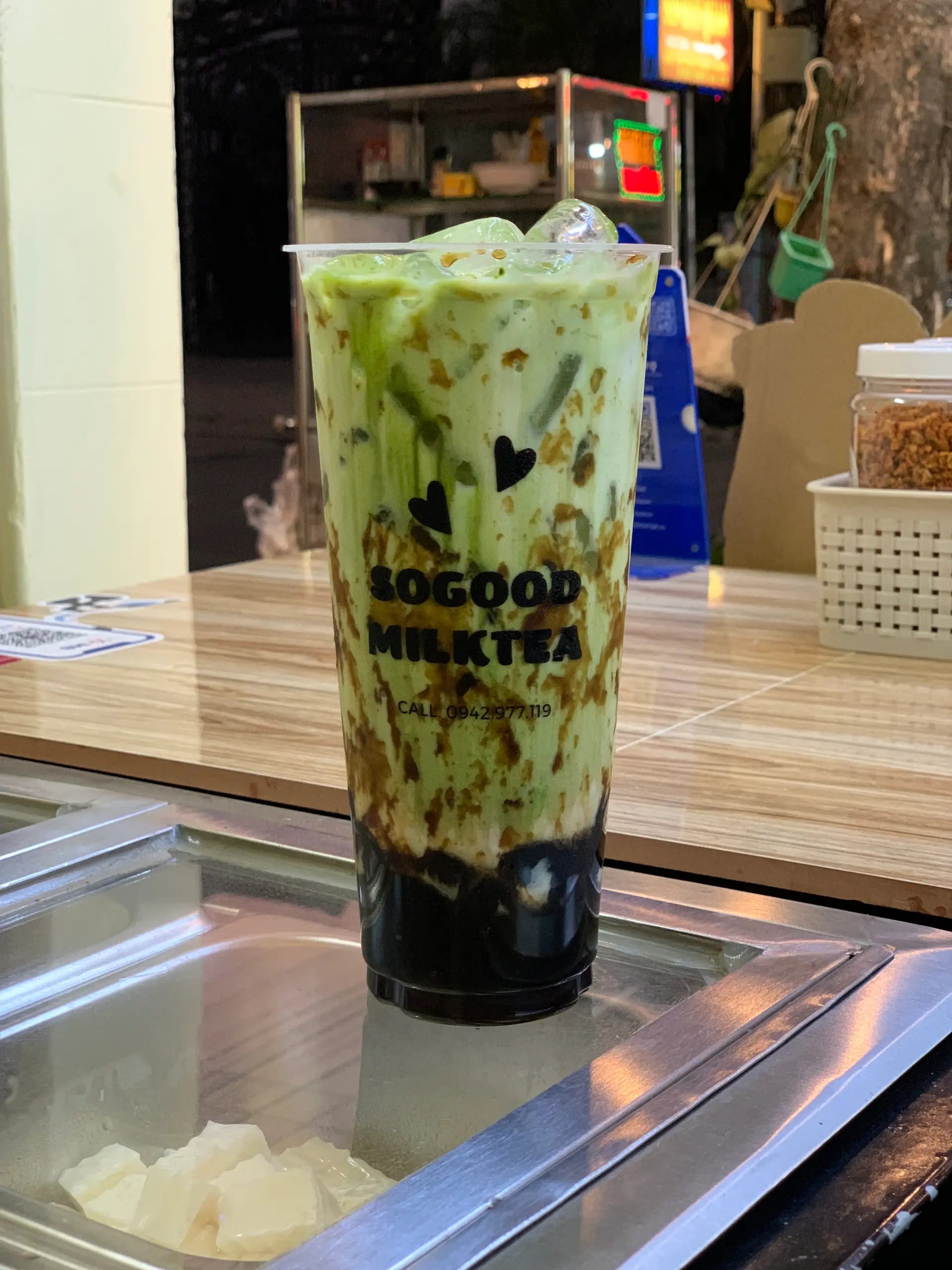 Hình ảnh Sữa tươi matcha TC đường đen