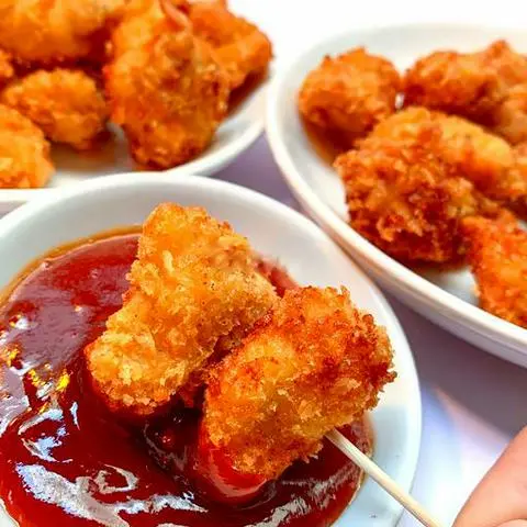 Hình ảnh Gà xù chấm sốt Hàn Quốc