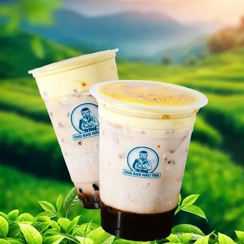 Hình ảnh Trà sữa trân châu đường đen kem trứng khè