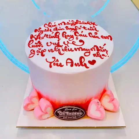 Hình ảnh bánh kem mini màu hồng dễ thương
