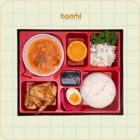 Hình ảnh Cơm Bento Cánh Gà nướng xốt Bbq