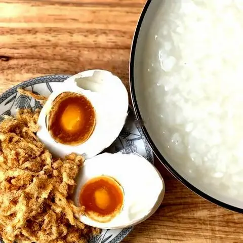 Hình ảnh Cháo Trắng - Chà Bông Trứng Muối