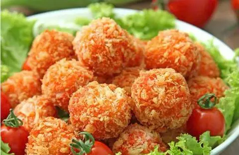 Hình ảnh chả cá viên sốt mayonnaise chiên xù 