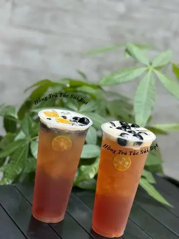 Hình ảnh Hồng trà tắc sủi bọt 