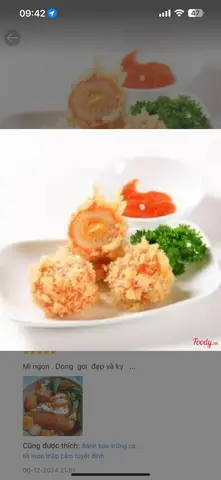 Hình ảnh viên hải sản sốt mayonaise