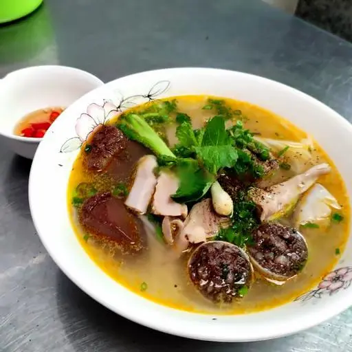 Hình ảnh Bún lòng thập cẩm - Dụng cụ ăn uống