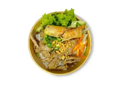 Hình ảnh Bún Thịt Nướng + Chả Giò