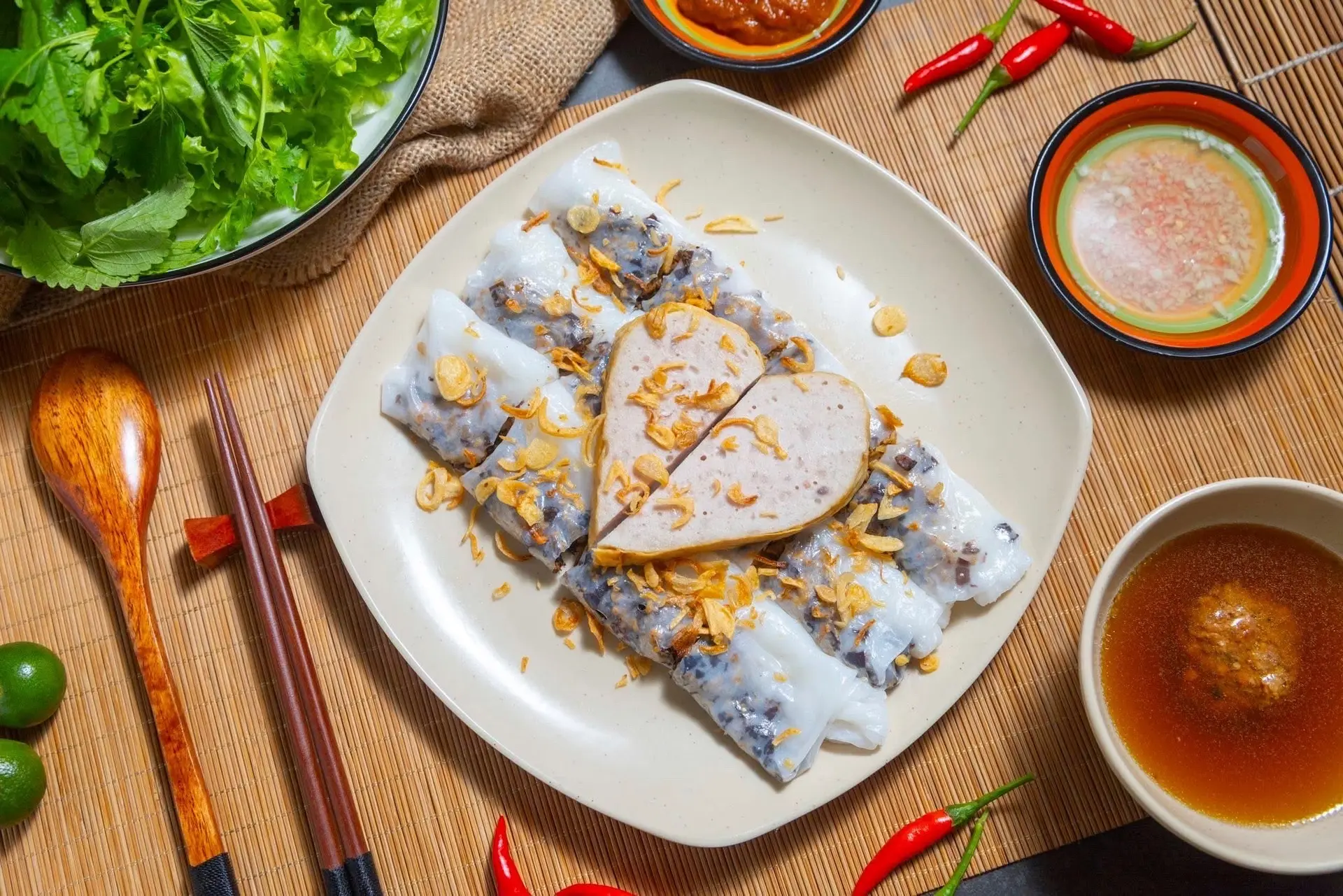 Hình ảnh Bánh cuốn nhân thịt
