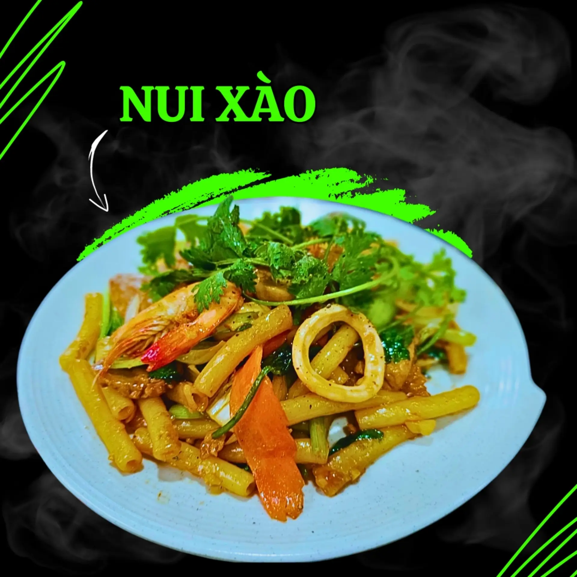 Hình ảnh Nui xào hải sản