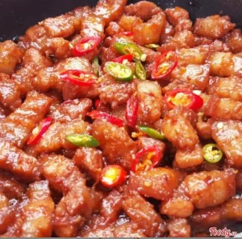 Hình ảnh Mắm ruốc xào thịt ba chỉ