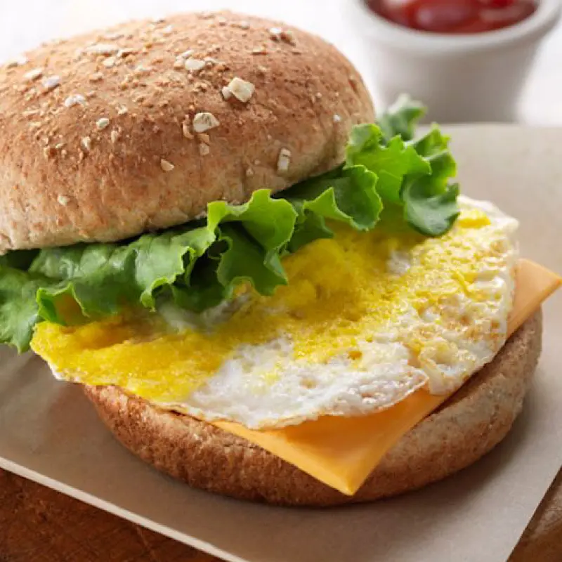 Hình ảnh Hamburger Trứng gà ốp la 