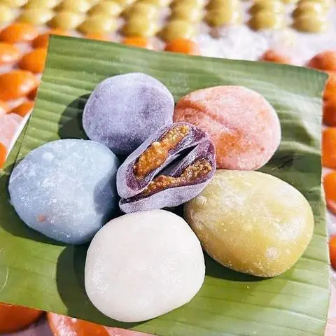 Hình ảnh Bánh dày mochi nhân lạc vừng tan chảy Hà Giang (Set 10 bánh) 