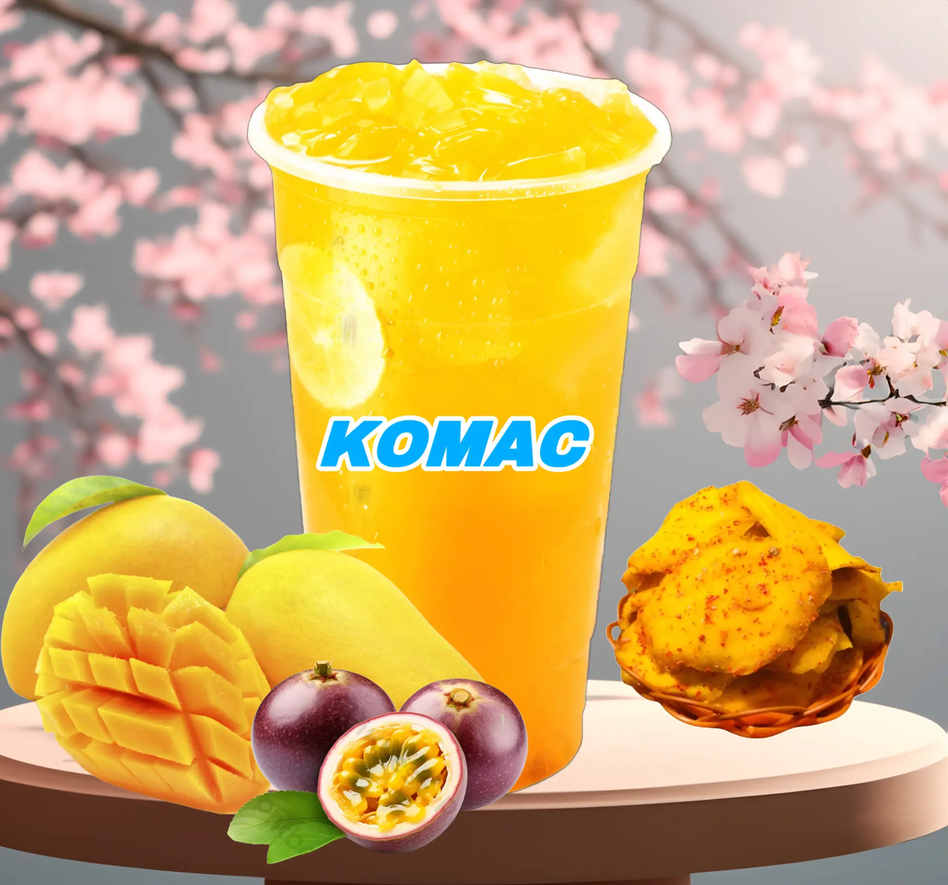 Hình ảnh Trà Xoài Chanh Dây “Cay Xé Lưỡi” 700ML - KOMAC