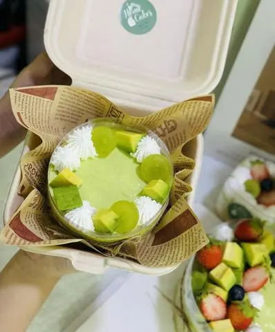 Hình ảnh Mousse Bơ 9cm hộp bã mía