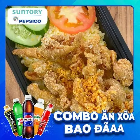 Hình ảnh Combo Cơm Da Gà Giòn + Nước Ngọt SPVB