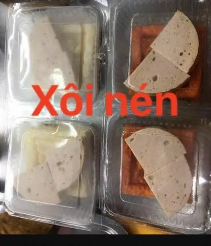 Hình ảnh xôi nén + chả 1phần