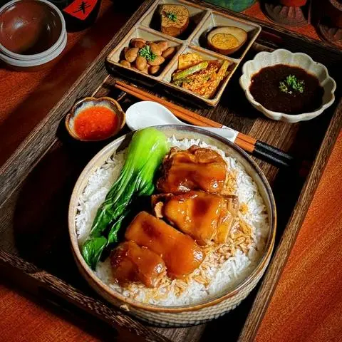 Hình ảnh Set cơm chân giò kho