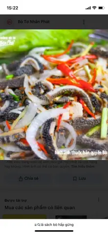 Hình ảnh Lá sách bò hấp gừng