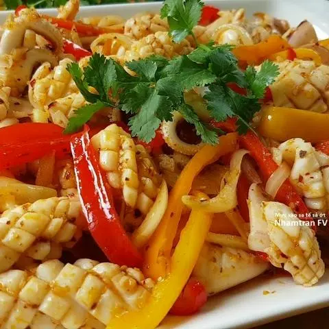 Hình ảnh mực xào sa tế 