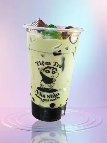 Hình ảnh Trà Sữa Thái Xanh Full Toping