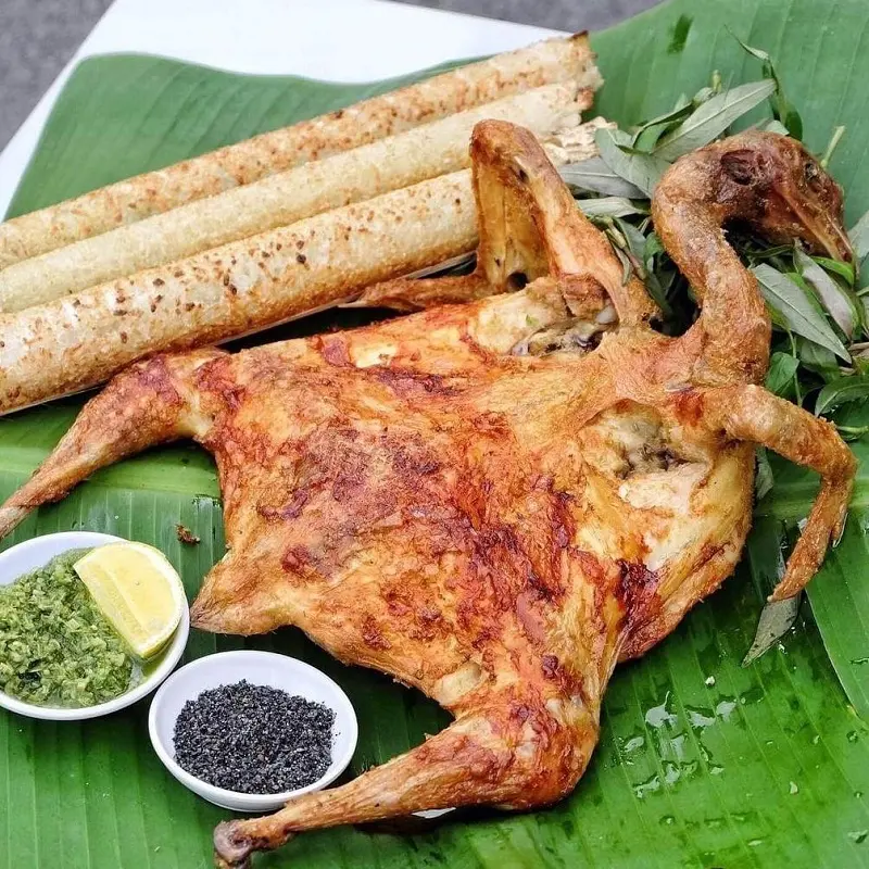 Hình ảnh Combo gà nướng mắm nhỉ + cơm lam