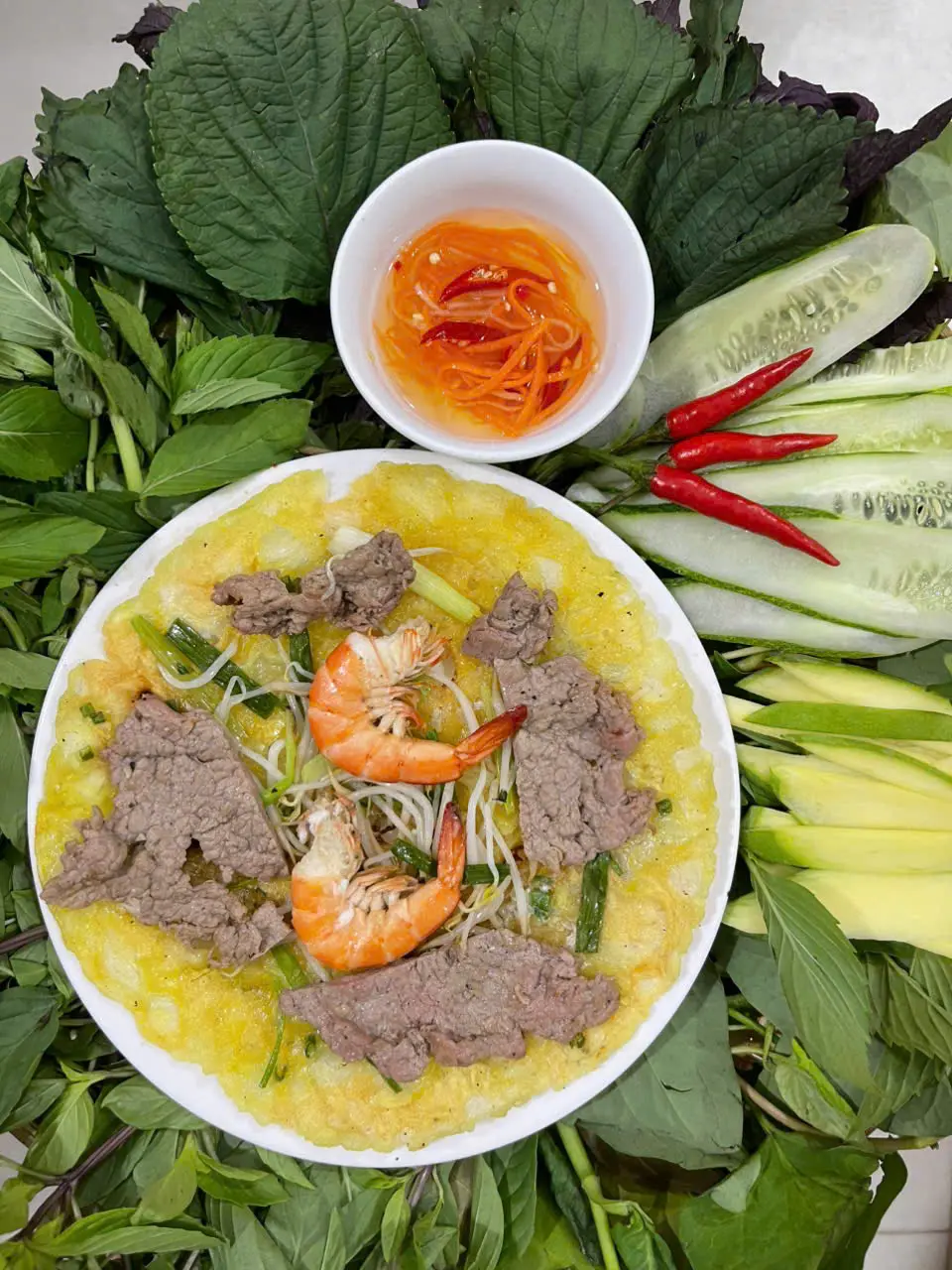Hình ảnh Bánh xèo Tôm + Bò ĐẶC BIỆT ( Tôm + Bò nhiều, Bánh lớn siêu giòn)