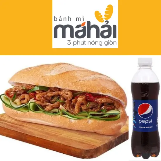 Hình ảnh Combo Bánh Mì Nhiều Chả Cá + Pepsi