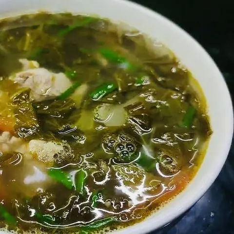 Hình ảnh Canh Cải Chua Thịt Bằm