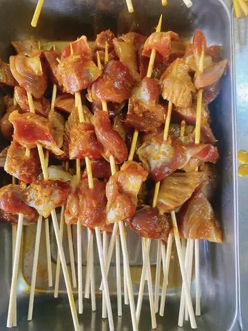 Hình ảnh Mề gà nướng sa tế