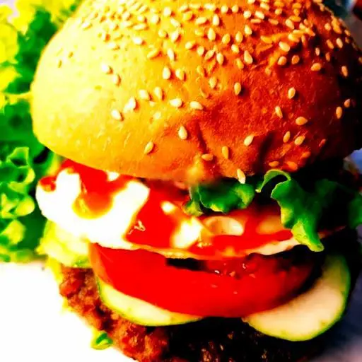Hình ảnh Hamburger bò - trứng