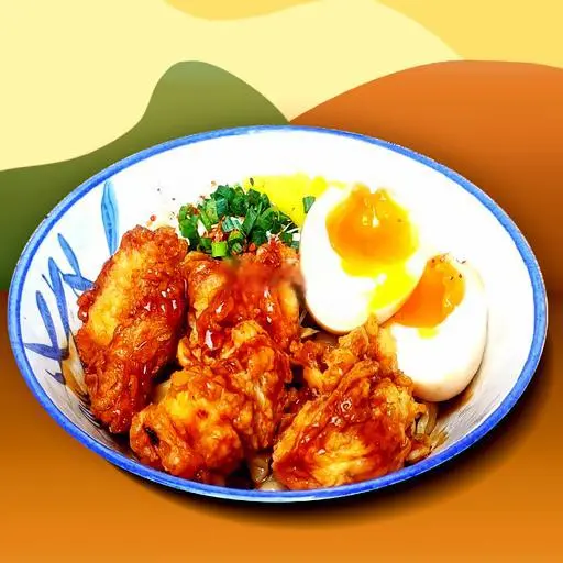 Hình ảnh Mì gà giòn sốt tương mè