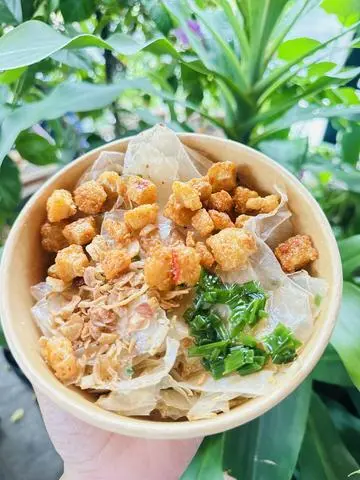 Hình ảnh Bánh tráng mỡ hành tốp mỡ