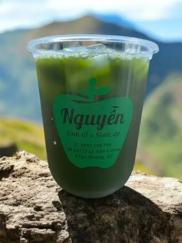 Hình ảnh Rau Má + Sữa_Ly 500ml